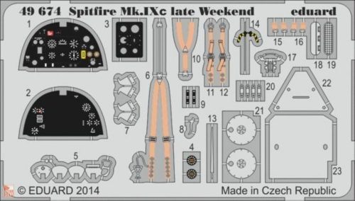 Eduard Accessories 1:48 Spifire MK.IXc late WEEKEND for Eduard