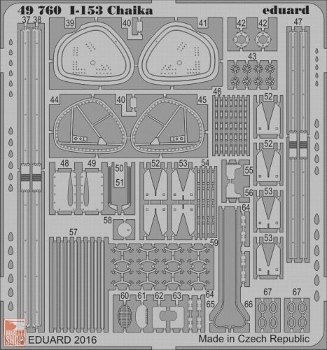 Eduard Accessories 1:48 I-153 Chaika for ICM