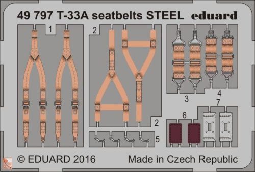 Eduard Accessories 1:48 T-33A seatbelts STEEL für Great Wal.