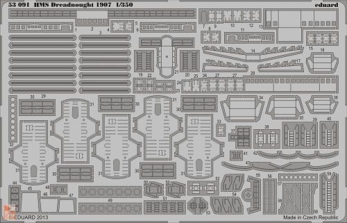 Eduard Accessories 1:350 HMS Dreadnought 1907 for Trumpeter