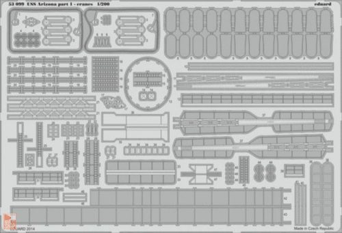 Eduard Accessories 1:200 USS Arizona part 1-cranes for Trumpeter