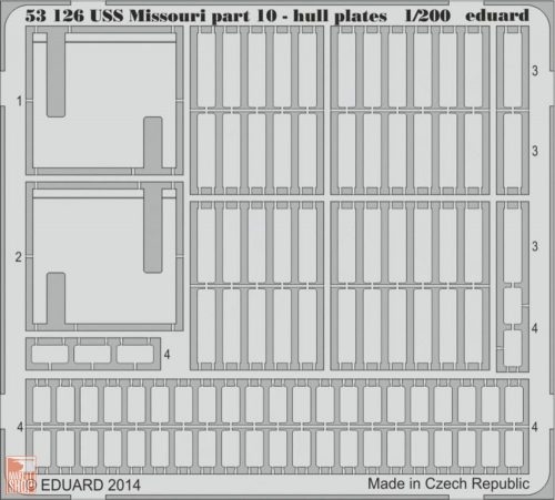 Eduard Accessories 1:200 USS Missouri part 10-hull plates f. Trum