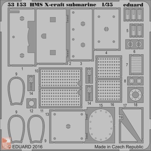 Eduard Accessories 1:35 HMS X-craft submarine for Merit