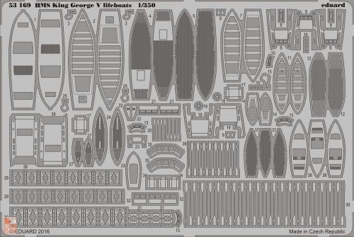 Eduard Accessories 1:72 HMS King George V lifeboats for Tamiya