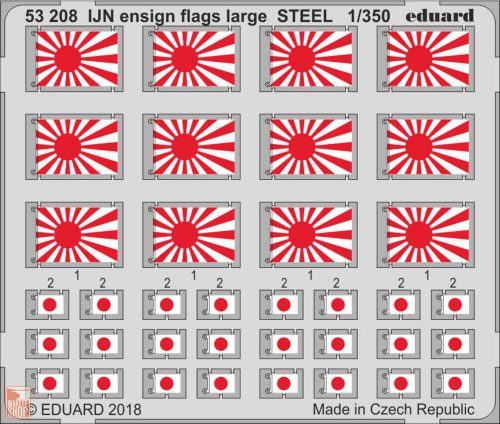 Eduard Accessories 1:350 IJN ensign flags large STEEL