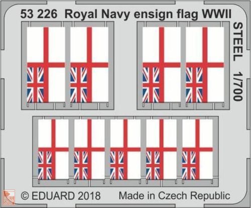 Eduard Accessories 1:700 Royal Navy ensign flag WWII STEEL