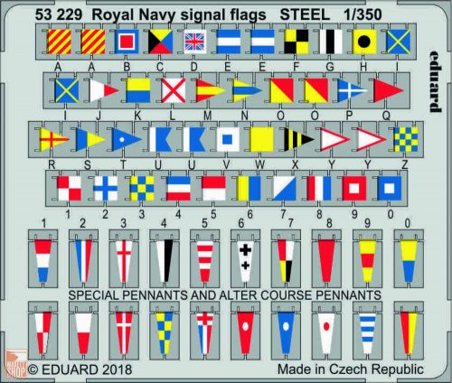 Eduard Accessories 1:350 Royal Navy signal flags STEEL