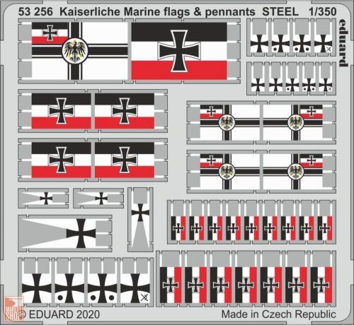 Eduard Accessories 1:350 Kaiserlische Marine flags & pennants STEEL