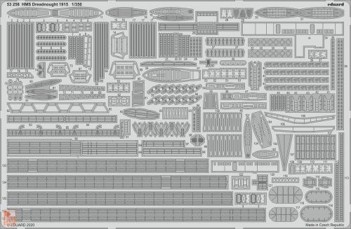 Eduard Accessories 1:350 HMS Dreadnought 1915 for Trumpeter