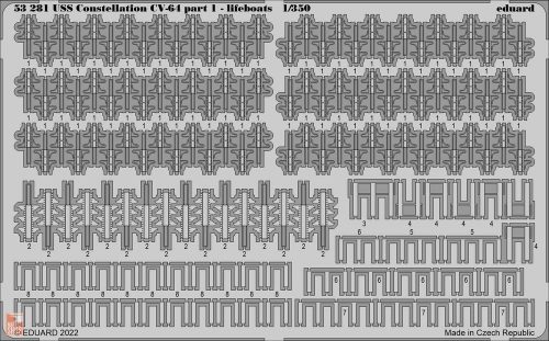 Eduard Accessories 1:350 USS Constellation CV-64 part 1 - lifeboats 1/350