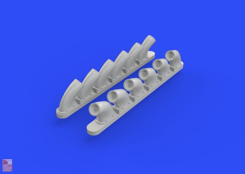 Eduard Accessories 1:48 P-40B exhaust stacks for Airfix