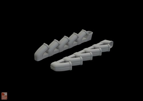 Eduard Accessories 1:48 Il-2 exhaust stacks for Tamiya