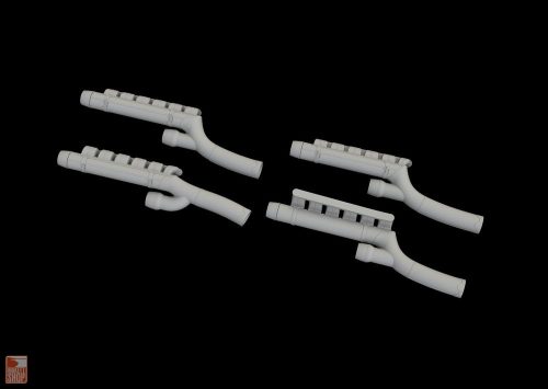 Eduard Accessories 1:48 Bf 110G-4 exhaust stacks for Eduard