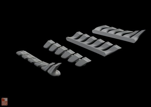 Eduard Accessories 1:48 Bf 110C/D/E exhaust stacks for Eduard