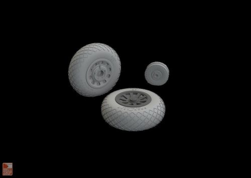 Eduard Accessories 1:48 P-51B/C wheels diamond tread 2  EDUARD