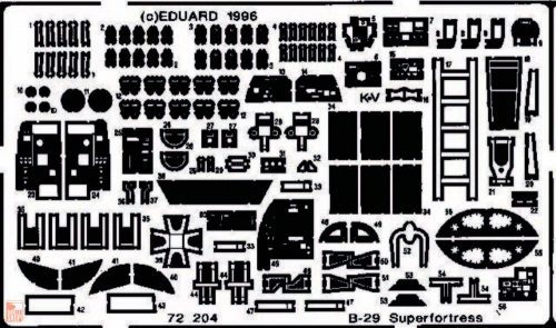 Eduard Accessories 1:72 B-29 A Superfortress