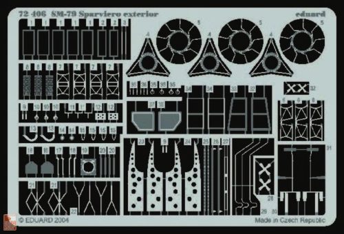 Eduard Accessories 1:72 SM-79 Sparviero Exterior