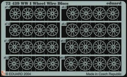 Eduard Accessories 1:72 WWI Wheel Wire Discs