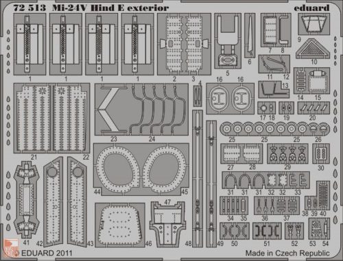 Eduard Accessories 1:72 Mi-24V Hind E exterior for Zvezda