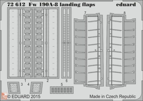 Eduard Accessories 1:72 Fw 190A-8 landing flaps for Eduard