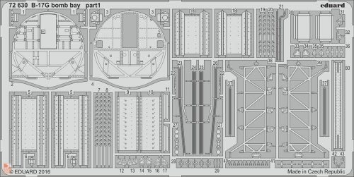 Eduard Accessories 1:72 B-17G bomb bay for Airfix