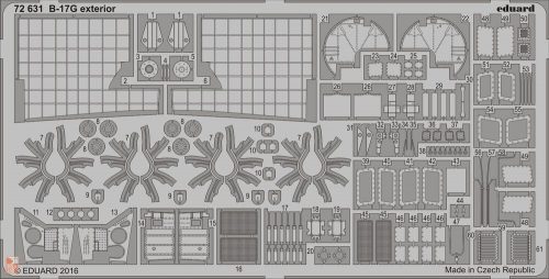 Eduard Accessories 1:72 B-17G exterior for Airfix