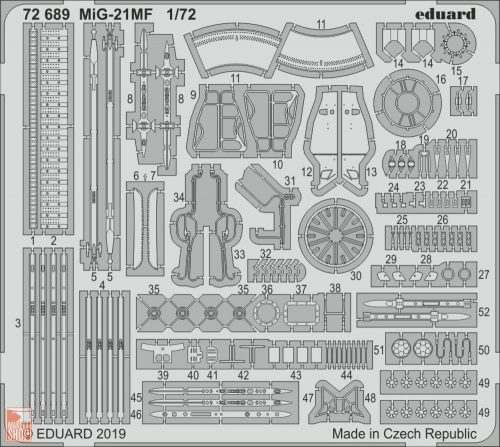 Eduard Accessories 1:72 MiG-21MF for Eduard