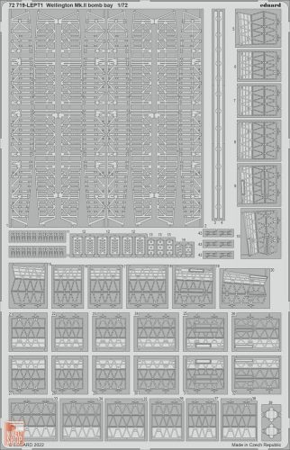 Eduard Accessories 1:72 Wellington Mk.II bomb bay for AIRFIX