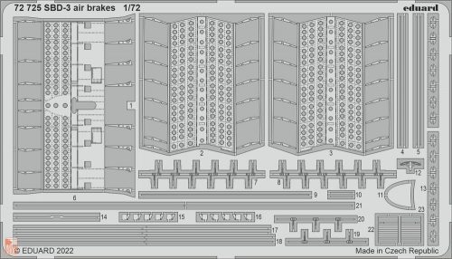 Eduard Accessories 1:72 SBD-3 air brakes for FLYHAWK