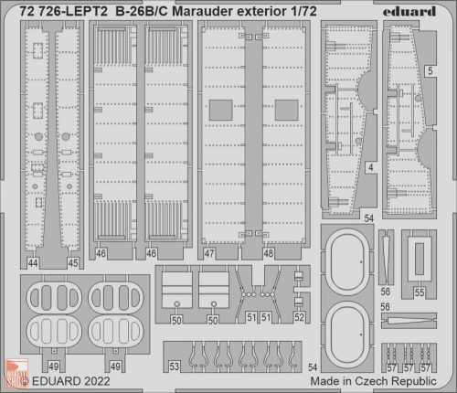 Eduard Accessories 1:72 B-26B/C Marauder exterior for HASEGAWA / HOBBY 2000