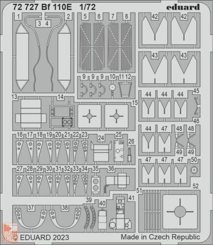 Eduard Accessories 1:72 Bf 110E 1/72 for EDUARD