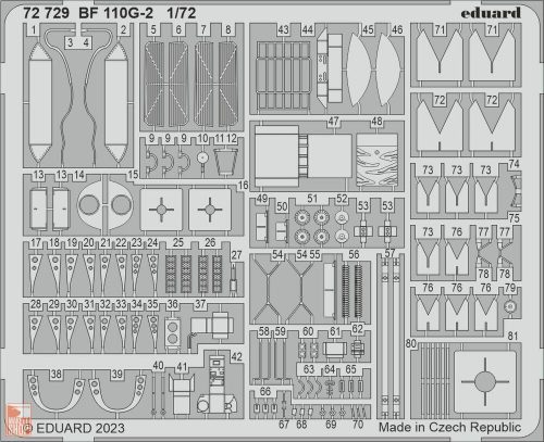 Eduard Accessories 1:72 Bf 110G-2 1/72 EDUARD