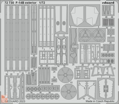 Eduard Accessories 1:72 F-14B exterior 1/72 ACADEMY