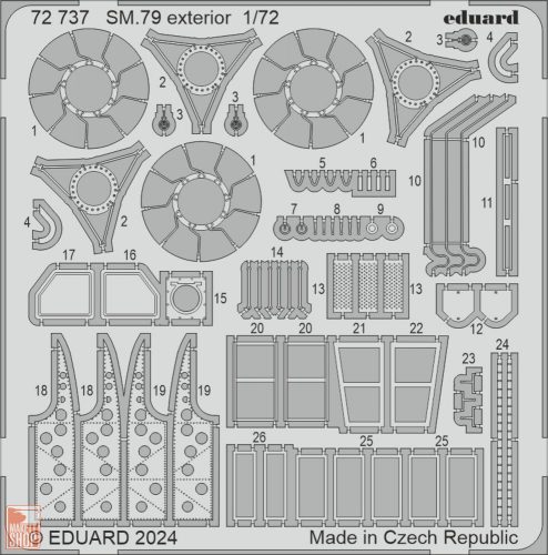 Eduard Accessories 1:72 SM.79 exterior  ITALERI