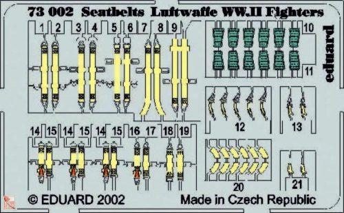 Eduard Accessories 1:72 Seatbelts Luftwaffe WW.II Fighters