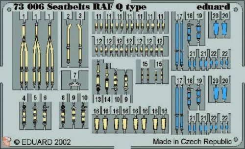 Eduard Accessories 1:72 Seatbelts RAF Q Type