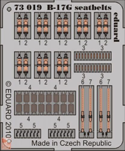 Eduard Accessories 1:72 B-17G seatbelts for Revell