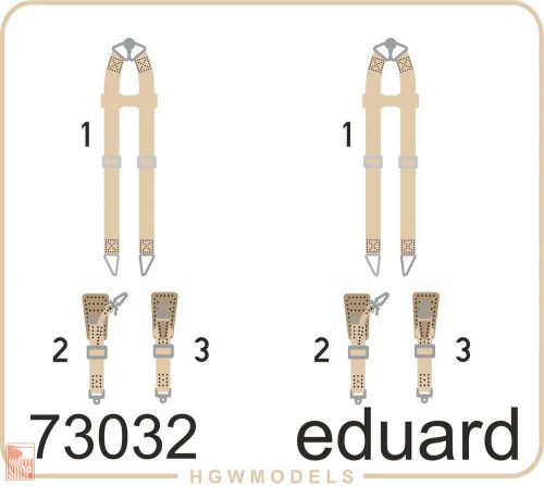 Eduard Accessories 1:72 Seatbelts Luftwaffe WWII bombers SUPERFA