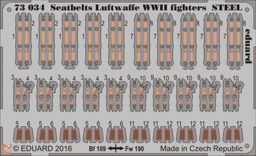 Eduard Accessories 1:72 Seatbelts Luftwaffe WWII fighters STEEL