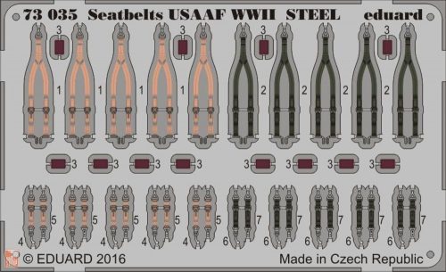 Eduard Accessories 1:72 Seatbelts USAAF WWII STEEL