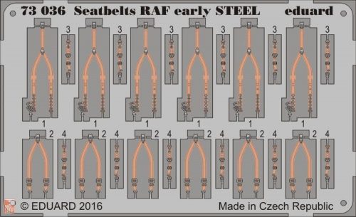 Eduard Accessories 1:72 Seatbelts RAF early STEEL