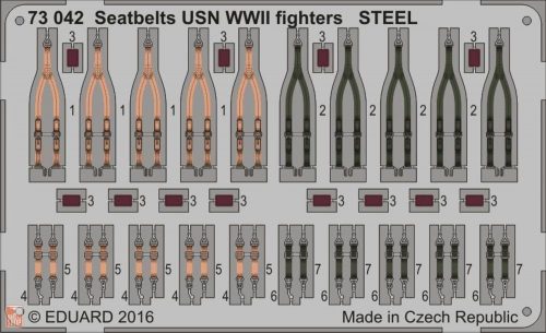 Eduard Accessories 1:72 Seatbelts USN WWII fighters STEEL