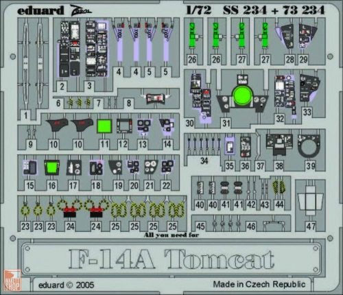 Eduard Accessories 1:72 F-14A Tomcat