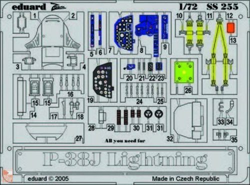 Eduard Accessories 1:72 P-38J Lightning