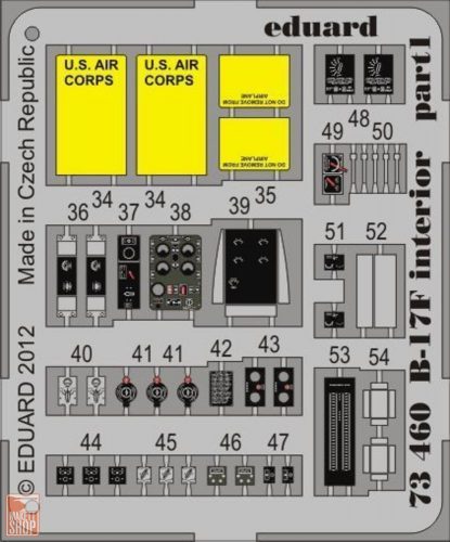 Eduard Accessories 1:72 B-17F interior S.A. for Revell