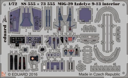 Eduard Accessories 1:72 MiG-29 Izdelye 9-13 for Zvezda