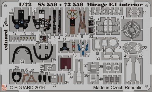 Eduard Accessories 1:72 Mirage F.1 for Special Hobby