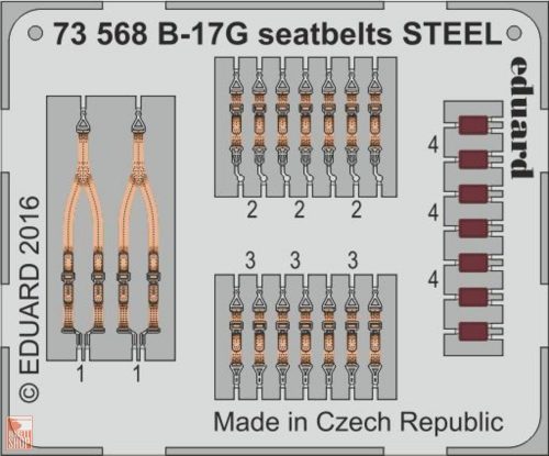 Eduard Accessories 1:72 B-17G seatbelts STEEL for Airfix