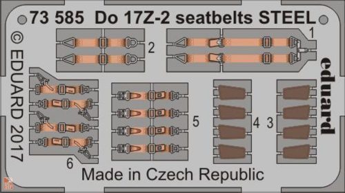 Eduard Accessories 1:72 Do 17Z-2 seatbelts STEEL for ICM