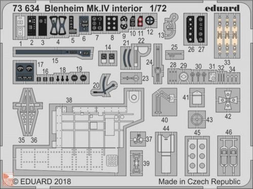 Eduard Accessories 1:72 Blenheim Mk.IV interior for Airfix